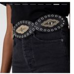 The Kooples  BLACK STRAIGHT-CUT JEANS WITH WESTERN BELT Size 26 Photo 6