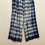 Anthropologie CLOTH & STONE ANTHRO Tie Dye Wide Leg Pant Blue White Pull On Boho Photo 5