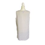 Ellen Tracy  Linen Tan & Cream Pin Stripe Sleeveless Top w/ Gold Hardware Medium Photo 3