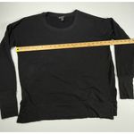 Athleta  Pranayama Restore‎ Crew Neck Long Sleeve Top Thumb Holes Black M Photo 2