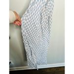 RIXO Blue White Checkered Steph Crepe Tie Back Puff Sleeves Midi Dress Size 10 Photo 9