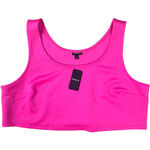 Torrid  Hot Pink Scoop Neck Cropped Tank Top Size 2 Nwt Bold Y2k Aesthetic Photo 0