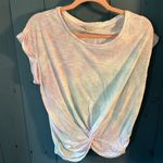 Lucky Brand  White Tie Dye Front Cuffed Sleeve T-Shirt | Women’s Size Small Photo 1