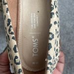 Toms  wedge Canvas Peep Toe Wedge heel woman Snow Leopard Print shoe new Size 11 Photo 1