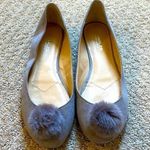 Charles by Charles David  Gray Suede Pom Pom Flats Photo 0