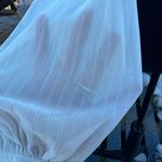 NBD NEW Leila Plunging Neck Cropped Top Lace-Up
Sheer Long Sleeve Blouse Sz Med Photo 5