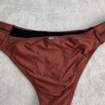 Pily Q Women's Bikini Bottom Stitched Waist Tab Size Small Henna Photo 2