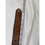 Handcrafted Leather Belt SKU 7624 With Western Design "Roxanne" Text Brown Photo 7