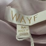 Anthropologie  WAYF NEW Ballet Blush Satin Twist Short Sleeve Casual Top Size M Photo 3