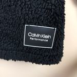 Calvin Klein Performance Women’s Teddy Sherpa Fleece Cropped Quarter Zip Sweater Black Size L Photo 3