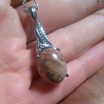 Cherry Creek Jasper Stainless Steel Pendant Necklace Photo 6
