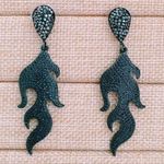 black flame earrings Photo 0