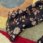 Floral Print Sheer Ruffle Belle Sleeve 3/4 Sleeve Blouse Shirt Top Size Medium Multi Photo 3