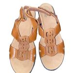 Clarks Sandals Brown Leather Comfort Strappy Wedge Open Toe Walking Shoes sz 11 Photo 0