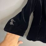 Loft Vtg Y2K Velvet Whimsigoth Blazer Jacket 0‎ Black Regal Renaissance Witchy Goth Photo 5