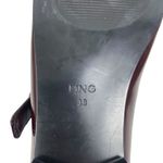 Mango Faux Patent Leather Mary Jane Flats Burgundy Size 38/ 7.5 Photo 12
