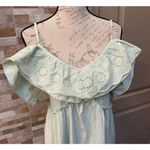 ZARA  cotton jersey midi dress with crochet raffle M Photo 9