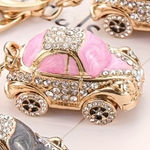 Pale pink rhinestone/crystal bag, charm car Photo 0