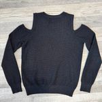 Rebecca Minkoff metallic thread long sleeve cold shoulder sweater small J37 Photo 5