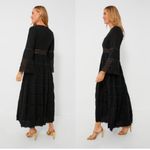 Tuckernuck  - Hyacinth House Lydia V Neck Black Lace Tiered Elegant  Dress S Photo 2