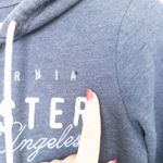 Hollister Y2K ‎ Womens Hoodie Size XS Navy Zip Up Logo Sweatshirt Skater Street Photo 3