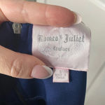 Romeo + Juliet Couture Blouse Size S Womens Blue Peplum Short Sleeve Cut-Out Photo 2