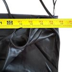 Divided H & M  Elegant Black Satin Slip Dress. Draped Neck, Open Back. Size Small Photo 3