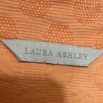 Laura Ashley Women Jacket L Orange Textured Dot Button Front 3/4 Sleeve Casual Photo 10