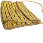 Vintage Mister Ernest Italian Woven Raffia Straw Clutch Brown Photo 5