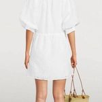 Frame Denim Eyelet Puff Sleeve White Mini Dress Photo 2