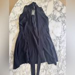 ALLSAINTS NWT  Jayda V Neck Sleeveless Zip Front Black Silk Dress Sz M Photo 5