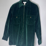 Jones New York  Sport Green‎ Cotton Velvet Full Zip Collar Top Jacket Small Photo 0