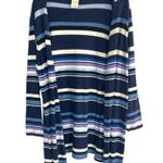 Blair Striped Knit Cardigan Sweater Women’s XL long open front oversized stripes Photo 6