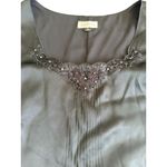 Tahari Black Satin Jeweled Tank Top Size 8 Photo 2