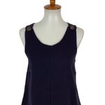 Vintage Minnie Mortimer Knit Dress Medium Sleeveless Navy Side Zip Classic Blue Photo 1