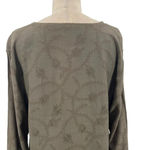CP Shades  Olive Green Floral Embroidered Long Sleeve Top‎ Size Medium Photo 6