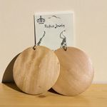 Earrings Bohemian Natural Wood Dangle Drop Hook Lobe Beach Casual Brown Photo 0