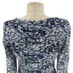 Reiss  Fox Mesh Lace Crochet Bodycon Dress Blue Tropic Print Size US‎ 6 Photo 11