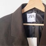 ZARA Plaid Cropped Blazer Jacket Photo 2