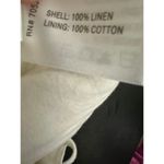 Orvis  White Linen Pants Women Large Elastic Drawstring Waist Pocket Coastal Boho Photo 6