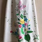 Nanette Lepore  ivory dress with embroidered flowers leaves‎ butterflies size 4 Photo 5