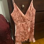 Altar'd State Pink Satin Ruffle Dress -  Photo 1