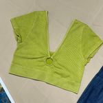 Aerie Green V-Neck Crop Top Photo 0