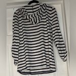 Loft  Navy Blue and White Striped‎ Shirt Photo 1