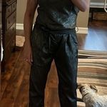 Paige Maisie Jumpsuit in Gold Metallic Foil Photo 11