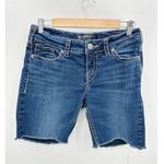 Silver Jeans Womens Bermuda Cut Off Shorts Size 30 Suki Stretch Skater Photo 0