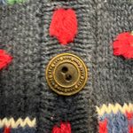 Erika Vintage Fair Isle Floral Knit Vest Button Front V-Neck Women's M Photo 3