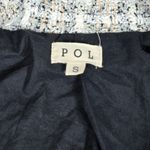 POL  Tweed Fringe Blazer Jacket Women's Size S Multi Color Button Front‎ Photo 2
