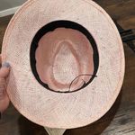 NWT Justine Women's Remi Straw Grossgrain Band Summer Fedora Hat‎ Pink S/M Photo 2