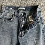 PacSun High Rise Straight Denim Jeans Women's Size 23 Blue Button-Fly Distressed Photo 4